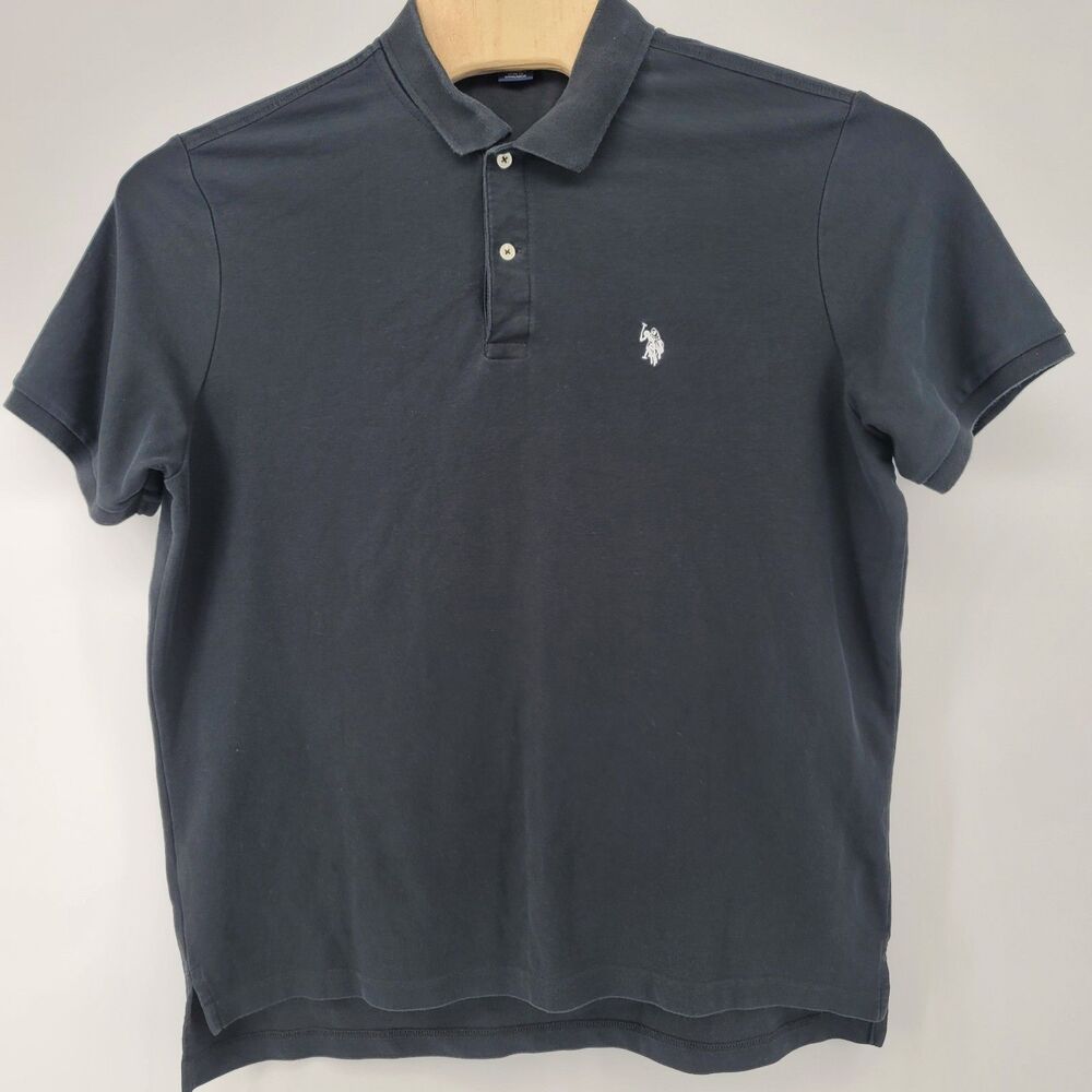 U.S. Polo Assn Polo Shirt Men's Sz XL Black Classic Fit Pony Casual Short Sleeve